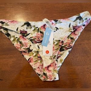 Cupshe Floral Bikini Bottoms Sz L NWT